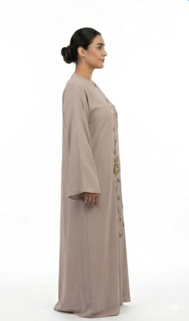 Premium Gold Embroidered Occasion Abaya