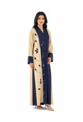 Premium Two-Tone Contrast Embroidered Abaya