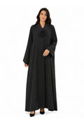 Luxury Black Rose Embellished Abaya – Avant-Garde Elegance